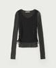 AHWE Layered Wool Blended Tencel T-Shirt_Charcoal
