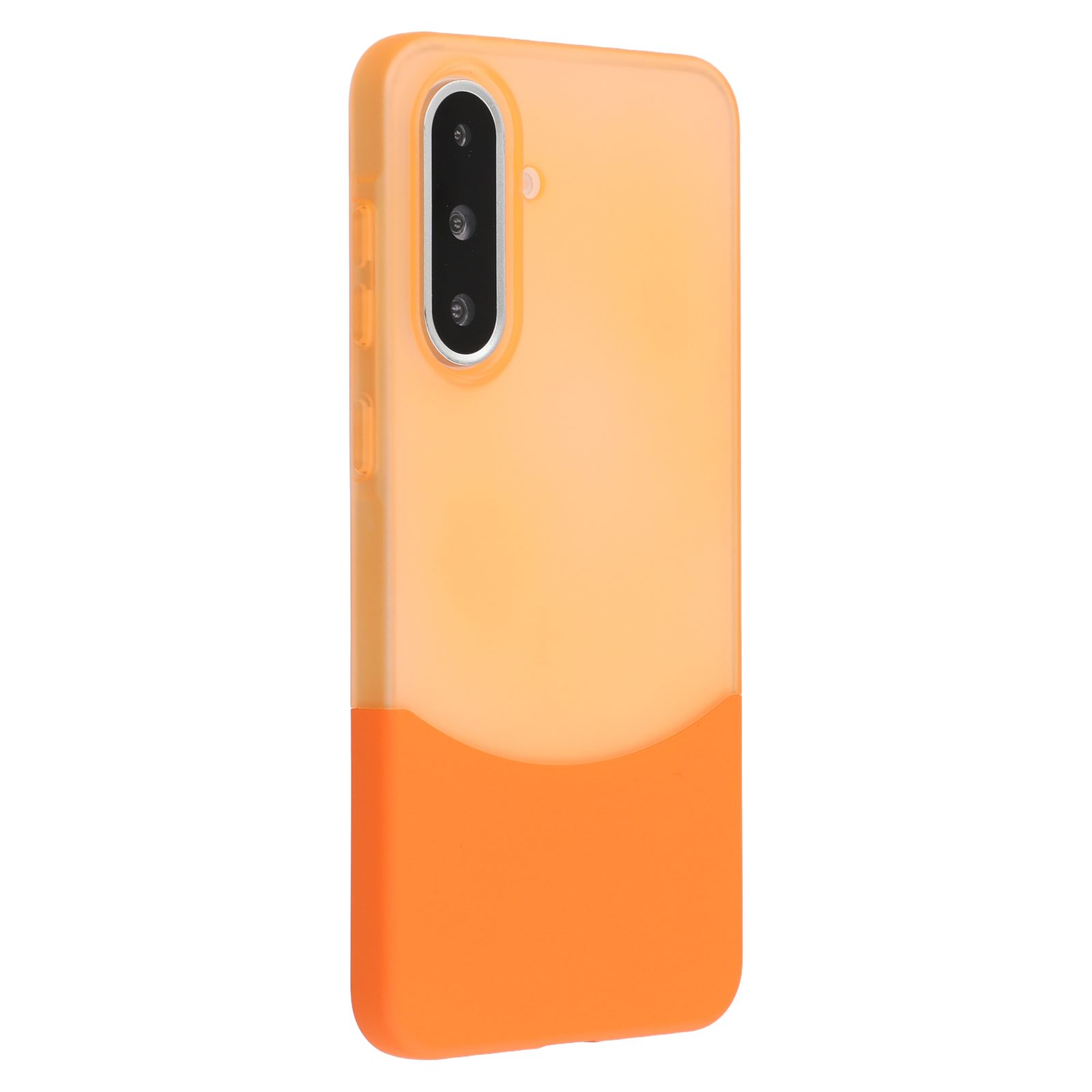 

Чохол для Samsung Galaxy A26 5G Двоколірне з єднання Матовий ПК Чохол для телефону Великий виріз для камери Transparent Orange+Orange