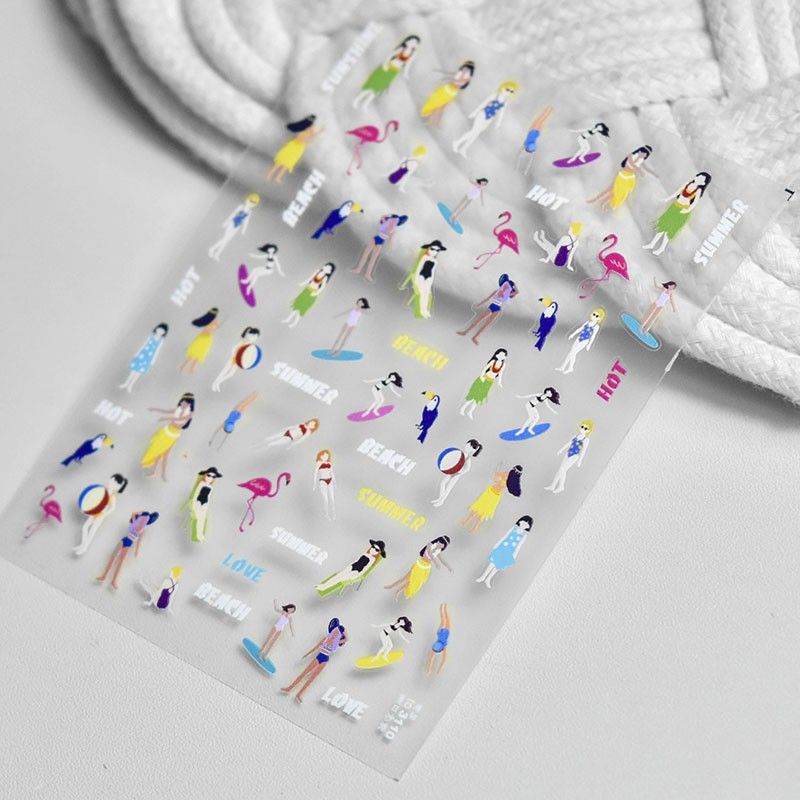 

Летний Пляжный Серфинг Наклейка для Ногтей Tomoni Тонкий Прочный Клей Пляжный Персонаж Наклейка для Ногтей Украшение для Ногтей Summer Beach 3110((Thin and tough))
