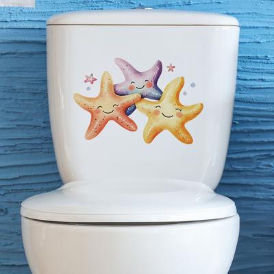 Cartoon Cute Starfish Bathroom Home Beautification Stickers