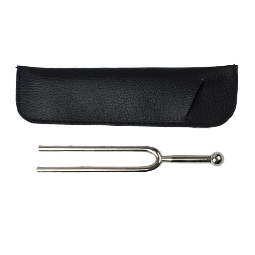 VGEBY A440Hz Tuning Fork, Metal Violin Tuning Fork Standard Tuner Tone Tool with Leather Cover for Guitar, Ukulele, and Violin
