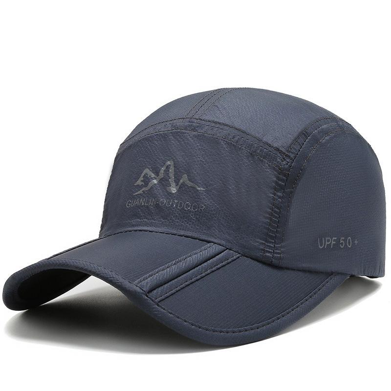 Men's baseball cap Summer quick drying folding hat Outdoor sports sun protection cap Shade cap Men's and women's tri-fold hat