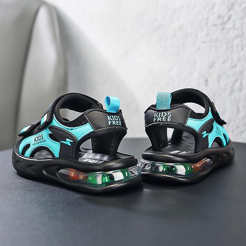 28-39 Kinder Übergröße Modische Lässige Klettverschluss Outdoor Strandsandalen Luftpolstersandalen