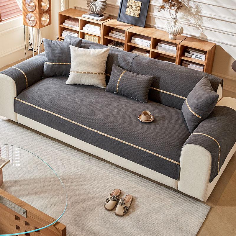 

Новая универсальная подушка для дивана на четыре сезона, нескользящая, высококлассная, для прямого дивана, подушка для сиденья, чехол для кожаного дивана, накладка 90*240cm