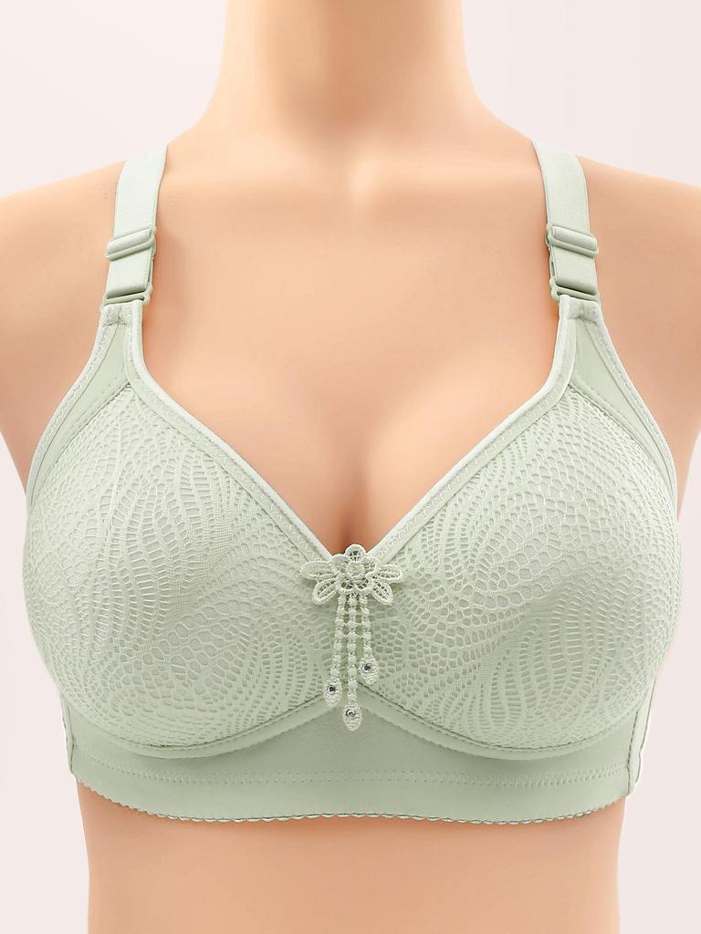 Plus Size No-Magnetic, No-Underwire Push-Up Side Support Anti-Sag Bra