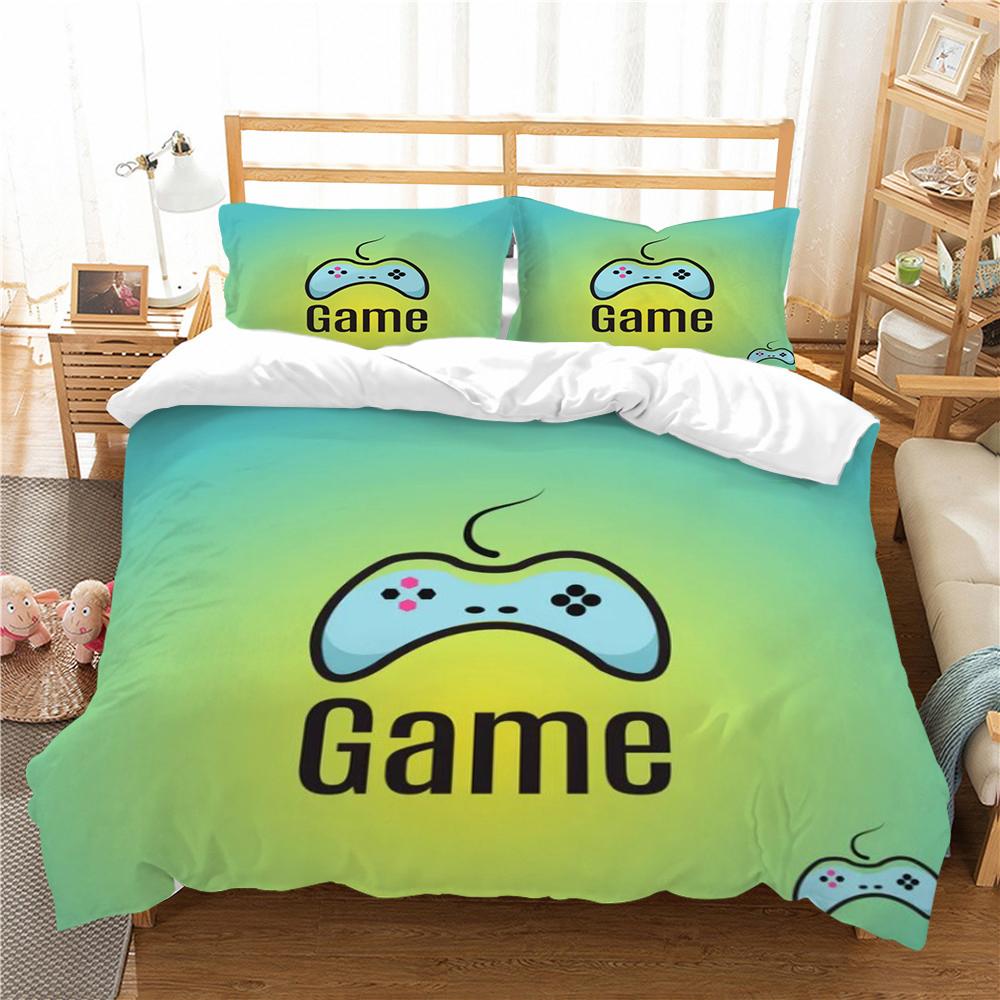 Bettwäsche-Sets, Heimtextilien, 3D-Gamer-Druck, Bettbezug-Set, schwarzer Hintergrund, Luxus-Bettbezug-Set, hohe Qualität