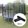 8x Trampoline T Tube Connector Reusable Fittings Sleeves Replacement Protector Lightweight Pole End Caps for Outdoor Workout