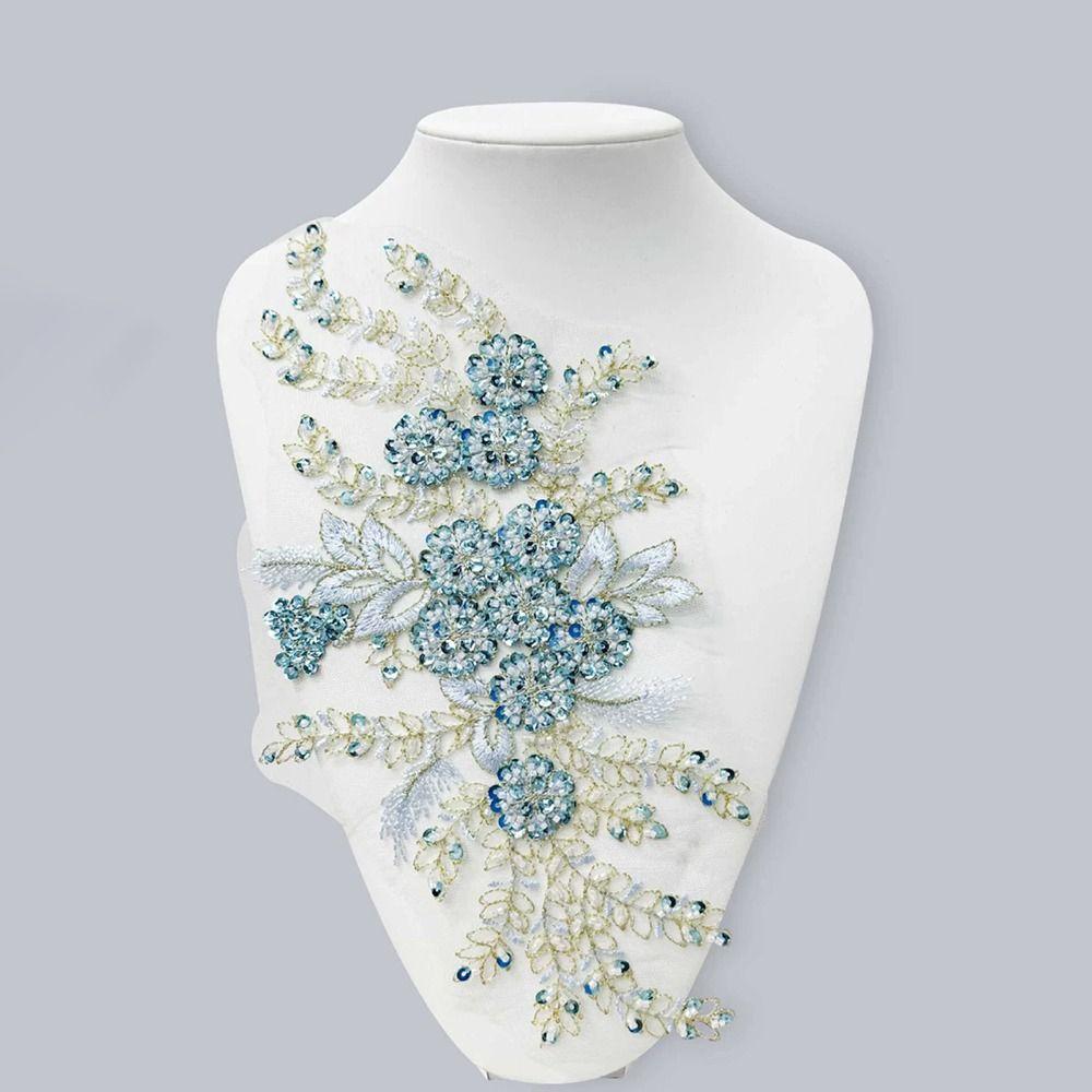 Sequin Embroidery Embroidered Floral Patches DIY Lace Appliques Clothing Applique Dresses