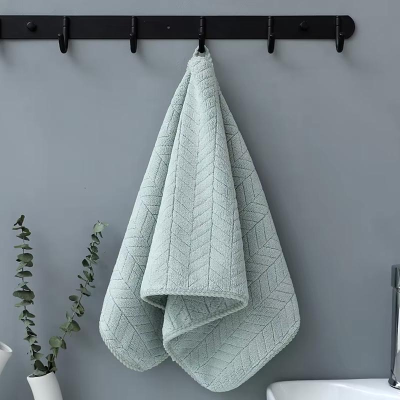 35x75cm Solid Color Towel Household Absorbent Non-Shedding Face Bath Hair Drying Towel for Bathroom Personal Care Yoga Fitness