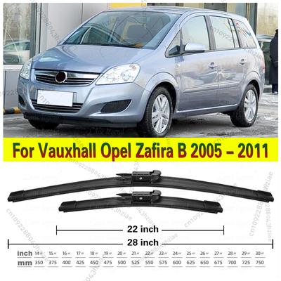 Car Wiper Blade Front Window Windshield Rubber Refill For Vauxhall Opel Zafira B 2005 - 2011 LHD 28"+22" Car Accessories
