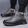 Cotton shoes new winter leather velvet warm high-top business casual leather shoes soft-soled waterproof snow boots