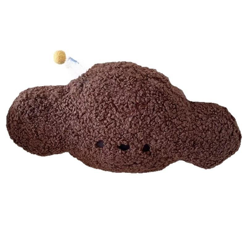 Plush Sheep Cloud Teddy Bear Cushion With Embroidered Animal Pattern For Kids Room Decor