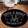 Guns N Roses (1) Round Office Rug Decorative Floor Rug for Office Bedroom Living Room and Home Space