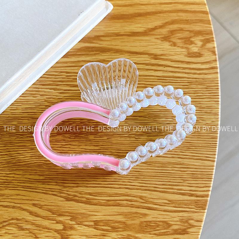 Elegant Fashion Korean Pearl Rhinestone Hair Clip For Women In Heart And Designs Bow
