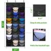 Dofilachy Hat Organizer Racks for Baseball Caps, Visible Hat Holder Rack for Wall Door with 3 Hooks, 24 Deep Pockets