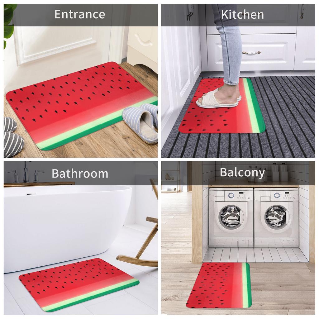 Street Hip-Hop Watermelon Stripes Front Door Floor Entrance Mats Indoor Bath Kitchen Doormat Toilet Carpet Rug