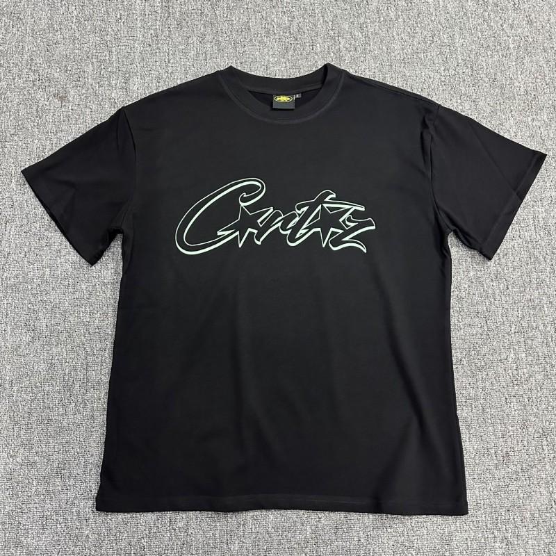 Corteiz Streetwear Baumwoll-T-Shirt Herren Lockerer Schnitt Rundhals Kurzarm Hip Hop Grafik-T-Shirt