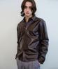 Beleun Italian Lambskin Raw Edge Shirt (Burgundy)