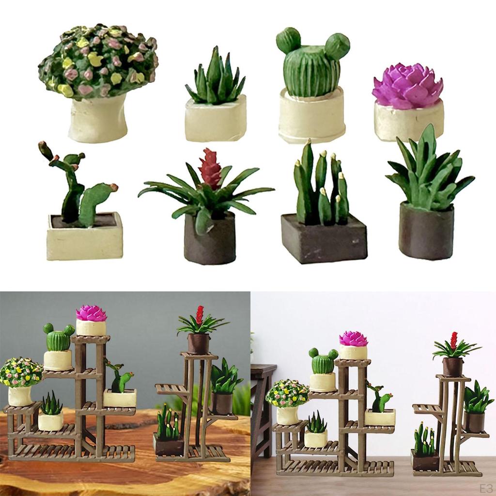 1/64 Miniature Bonsai Plant Mini Potted Flower ,Doll House Flowerpot,Dollhouse Plants