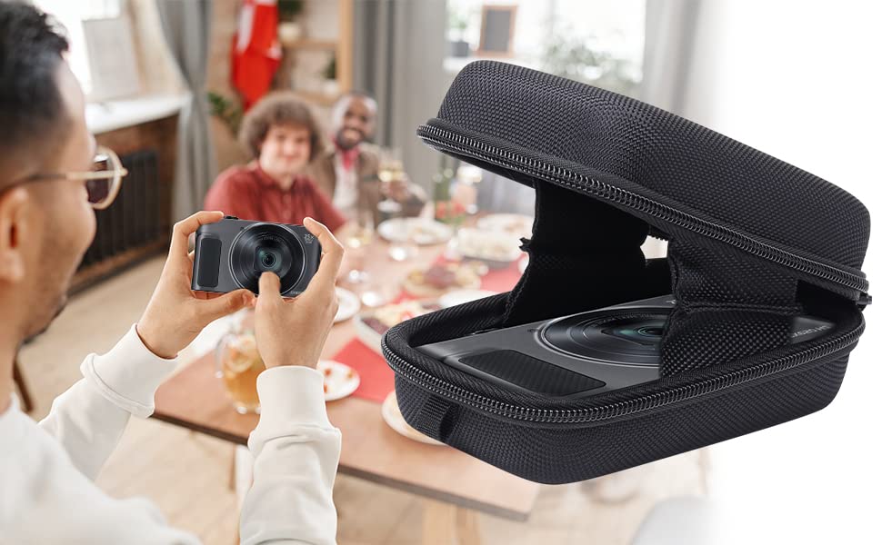 Dedicated Storage Case for Canon PowerShot SX740HS, SX730HS, SX720HS, and SX620HS Compact Digital Cameras (Black)