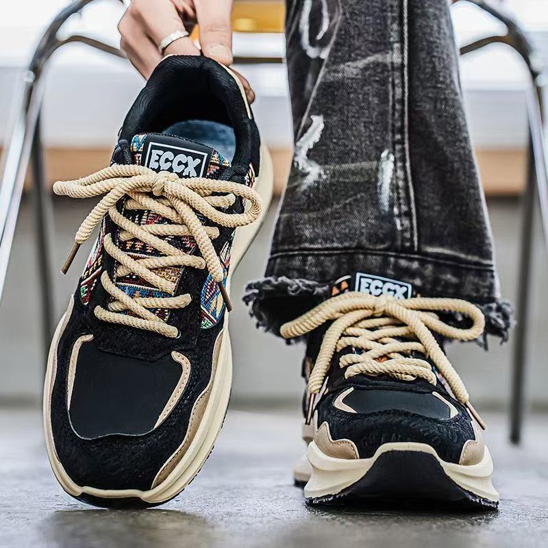 Men's Shoes Spring Outdoor High Value Wear-resistant Lightweight Explosive Sports Board Shoes Youth Four Seasons Versatile Forrest Gump Tide Shoes