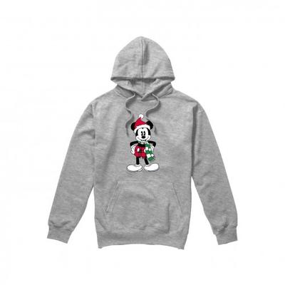 Mens Mickey Mouse Tartan Christmas Hoodie
