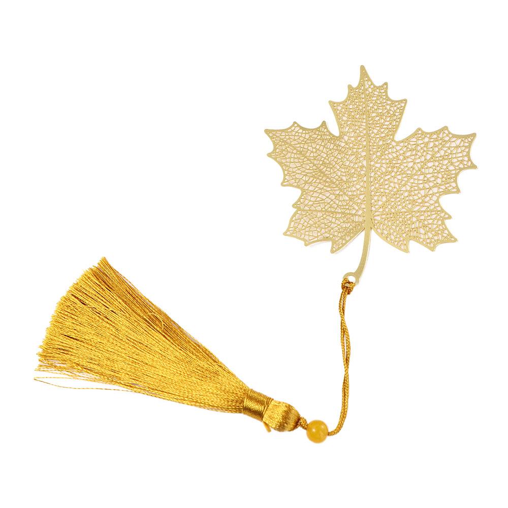 Maple Leaf Office Book Holder Retro Book Clip Chinese Style Vintage Metal Bookmark Leaf Bookmark Hollow Book Mark Bookmark