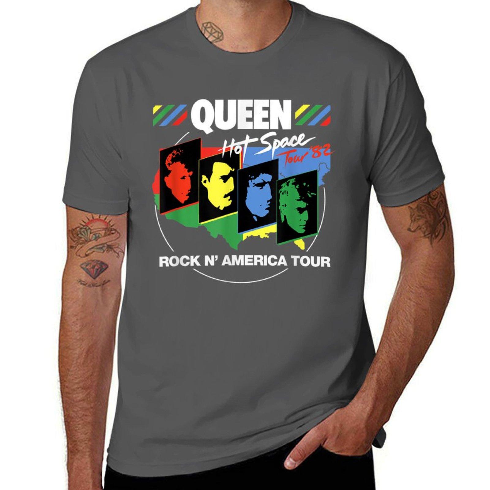 

Queen Hot Space T-Shirt plus size tops customs blanks sweat shirts, men 4XL