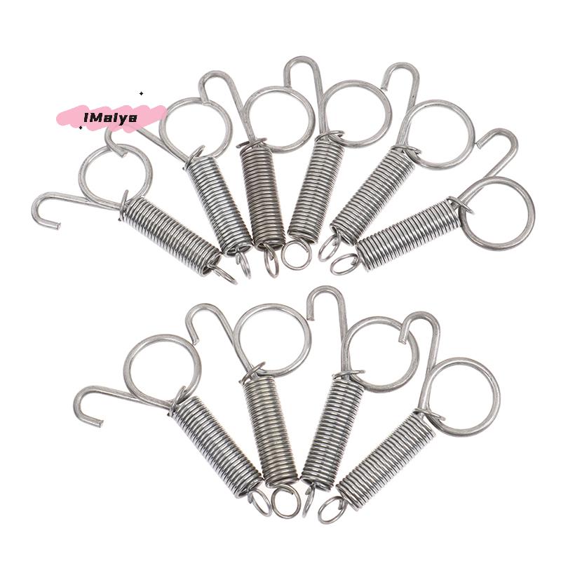 M-10Pcs Cage Door Spring Hook Metal Spring Hooks Sturdy Tension Fixing Spring Multipurpose For Wire Rabbit/Bird/Hamster Cages