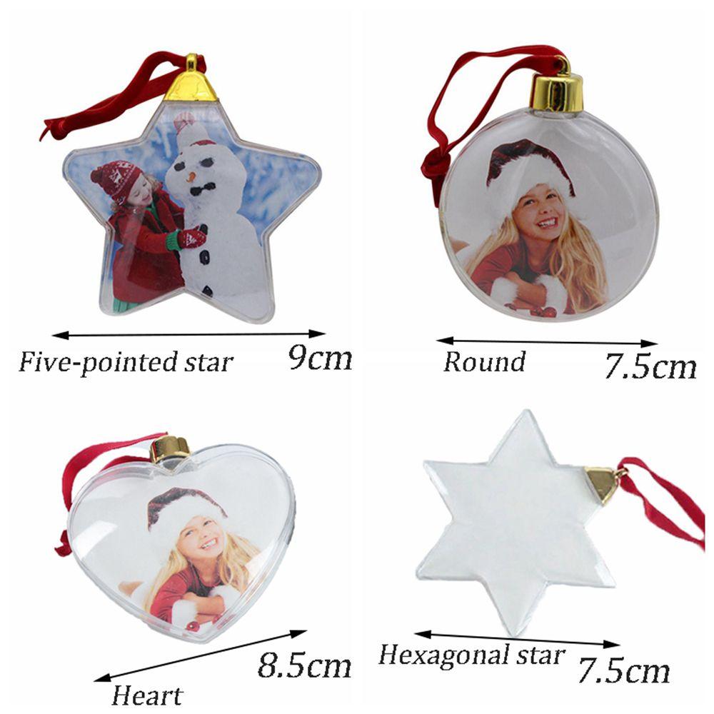 DIY with Hanging String Crafts Photo Frame Transparent Ball New Year Gifts Christmas Tree Ornaments