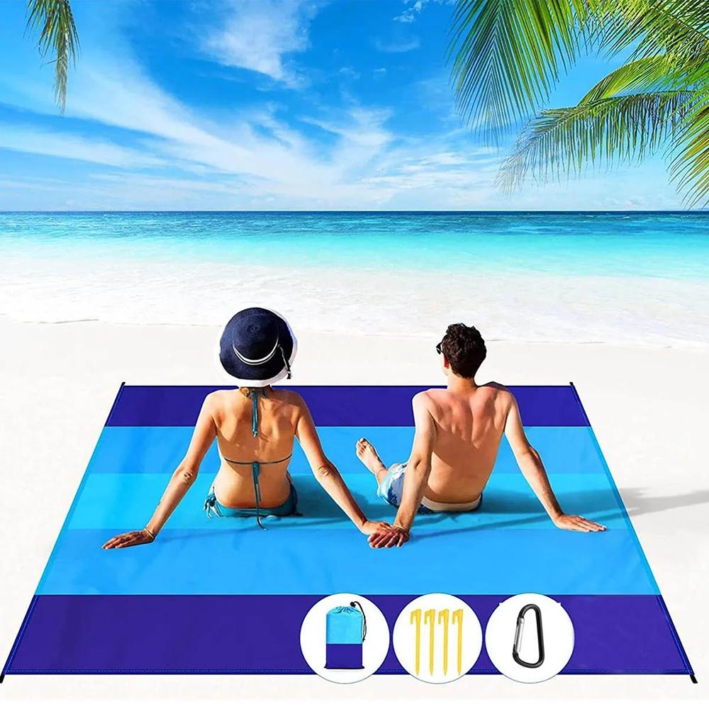 

Одеяло для пикника 210 x 200 см Пляжный коврик Легкий коврик для пикника из приятного для кожи материала для пляжа, кемпинга, пикника 210cmx200cm синий