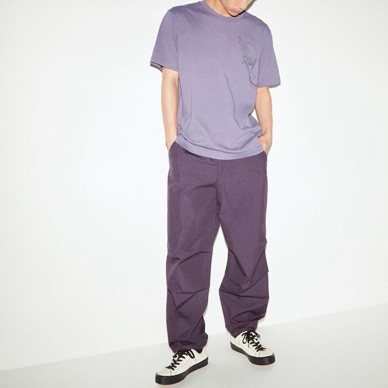 Uniqlo X Jujutsu Kaisen Collaboration Series Graphic Print Crew Neck Short Sleeve T-Shirt Unisex Tops Light-Purple 467848-73