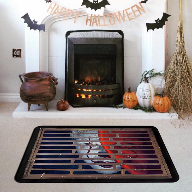 

Halloween Clown Manhole Cover Series Floor Mat European And American Holiday Decoration Foot Mat Is Easy To Take Care Of Door Mat 40*60cm
