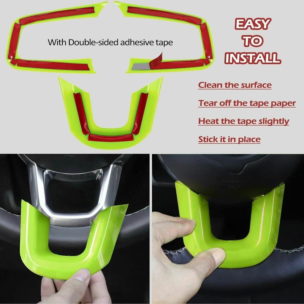 Steering Wheel Trim Cover Decoration for Jeep Wrangler 2018+ JL JT Accessories