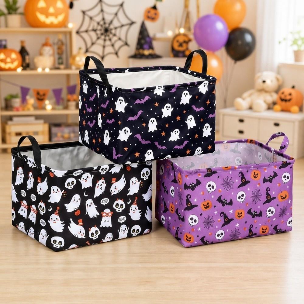Large Capacity Halloween Storage Basket Pumpkin Sundries Organizer Laundry Basket Book Storage