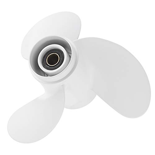Qiilu Outboard Propeller, 7-Spline, 3-Blade, 6G1-45943-00-El, Fits 8 1/2  x 7 1/2  Yamaha Outboards (6-8 HP)