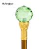 Green Glass Ball Golden Walking Cane Fashion Luxury Stick Cane Stage Cane Decorative  Cosplay and Parties, for Cosplay & Party