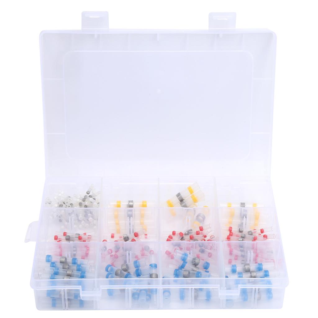 200pcs Heat Shrink Butt Connector Waterproof Heat Shrink Solder Seals Wire Connectors