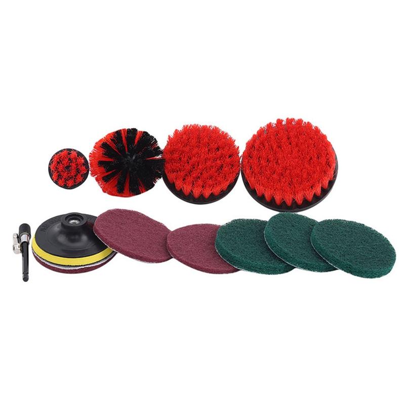 Furniture Cleaning Brush Electric Drill Brush Scrub Pads Shower Tile Polishing Tool 12Pcs