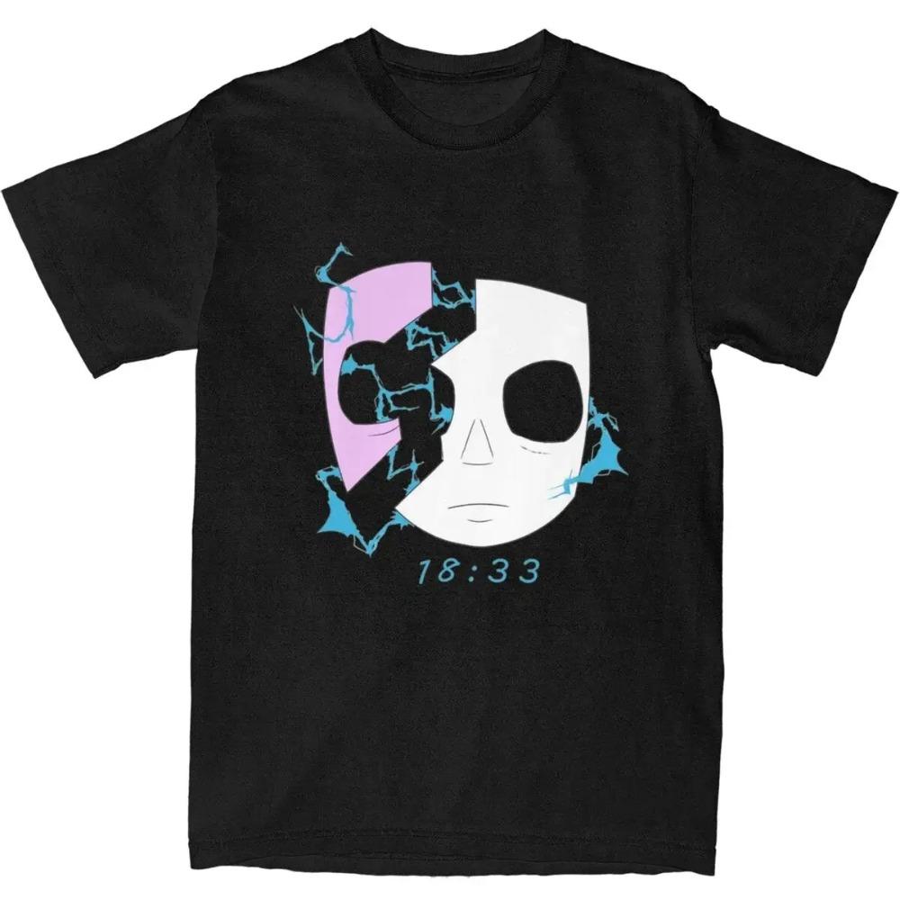 

Sally Face Mask Men Women T Shirt Sal Fisher Sallyface Creative Tees T-Shirts Cotton Plus Size Clothes XXXXXL чорний