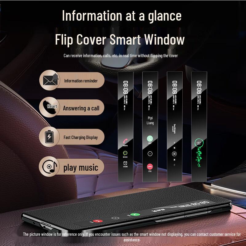 Pi Pi Ke Leather Wristband Stand Phone Case for vivo X Fold5