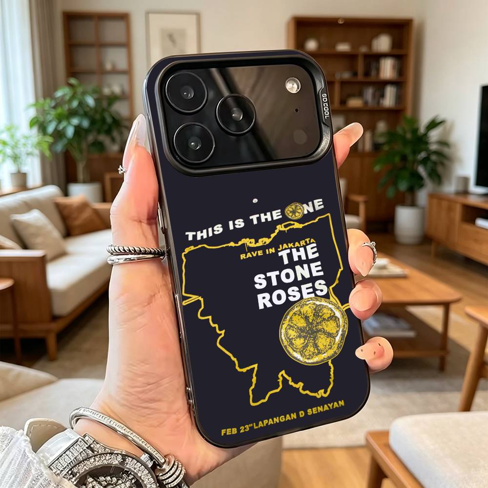 The S-Stone Z-Roses Band Singer Phone Case For iPhone17,16,15,14,13,12,11 Plus,Pro Max,XS,Colorful Silver Phone case Funda Cover
