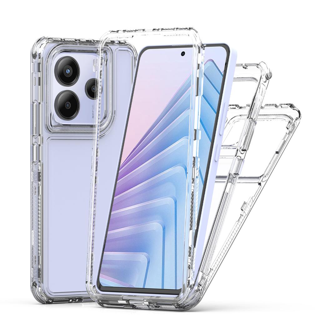 Redmi Note 14 Pro 5G Phone Case 3 in 1 Shockproof Slim Fit Clear Fullbody Protective Cover For Redmi Note14 Pro 5G