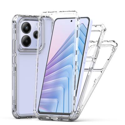 Redmi Note 14 Pro 5G Phone Case 3 In 1 Shockproof Slim Fit Clear Fullbody Protective Cover For Redmi Note14 Pro 5G