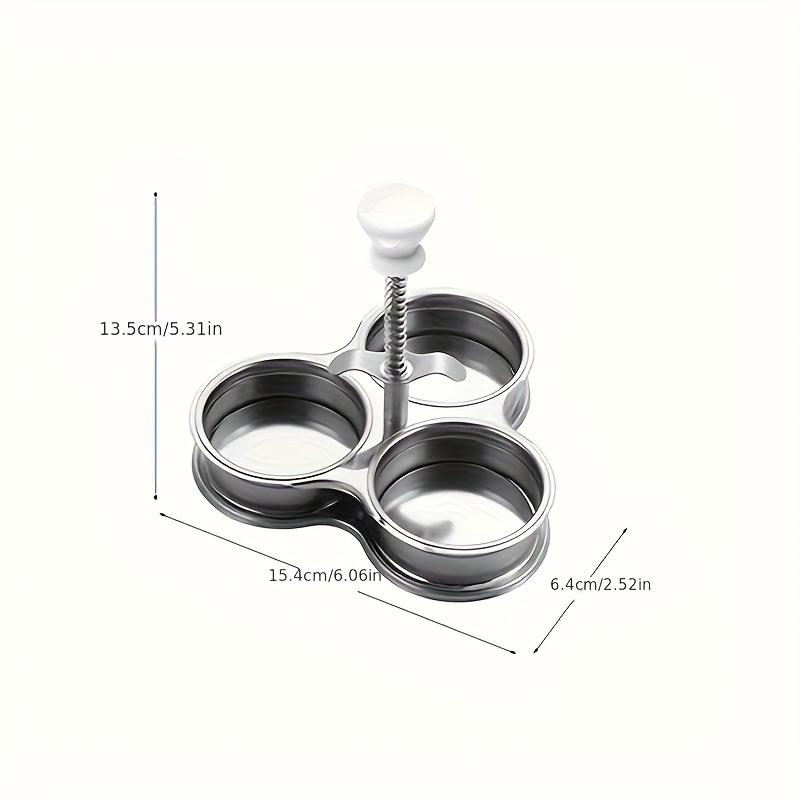 Hochleistungs-Eierkocher aus Edelstahl, Dampfgarer, Multifunktionaler Eierkocher mit 3 Fächern, Platzsparender Küchenorganizer für pochierte Eier
