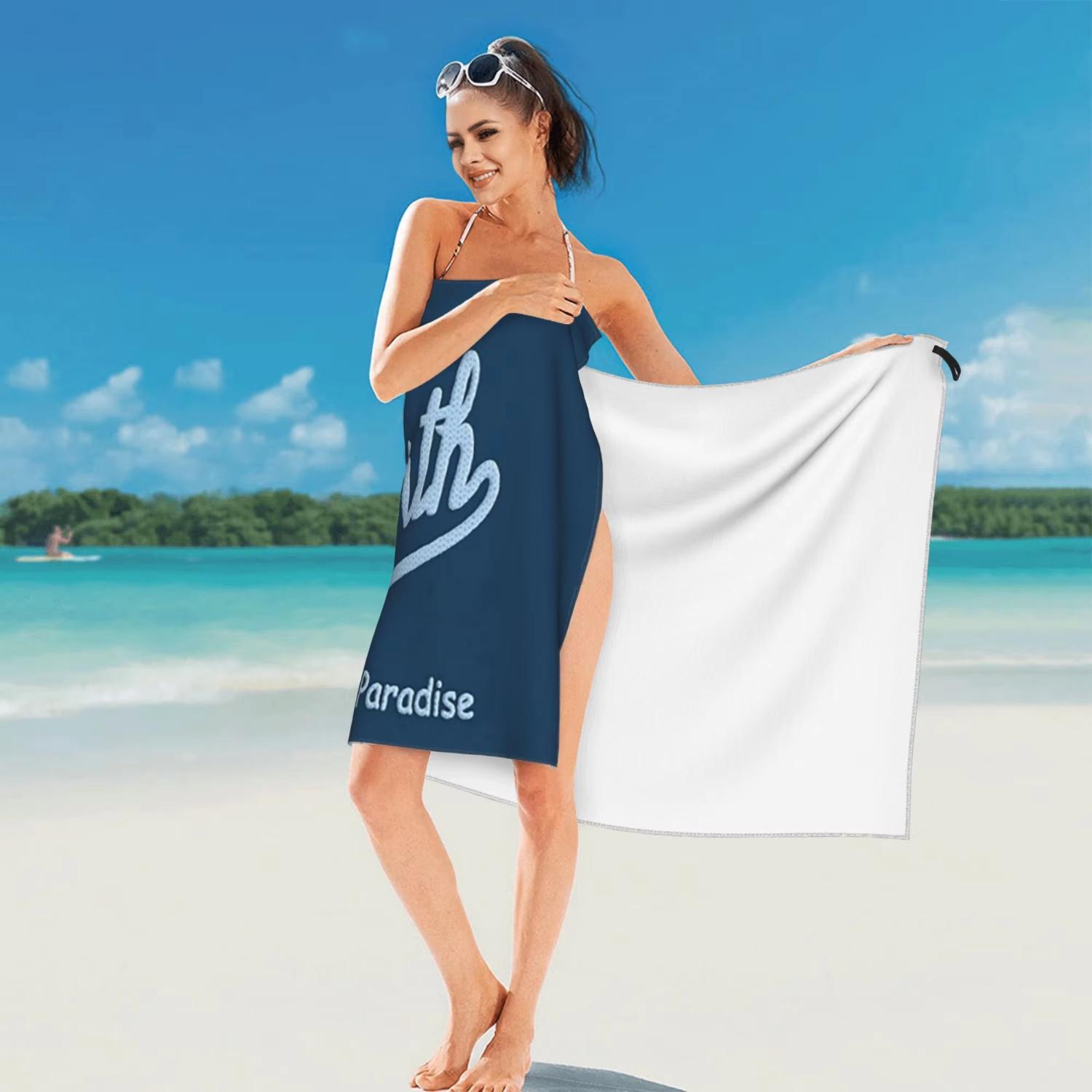 Ka Chen Muda White Saint Barth Beach Towel Soft Microfiber Quick Dry Absorbent Quick Towels For Swimming