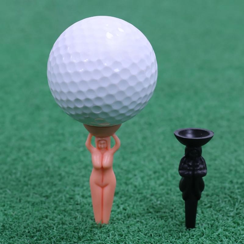 10Pcs Plastic Golf Balls Holder Funny Nude Lady Golf Tees Practice Training Tees for Men Women Golfer Game Training