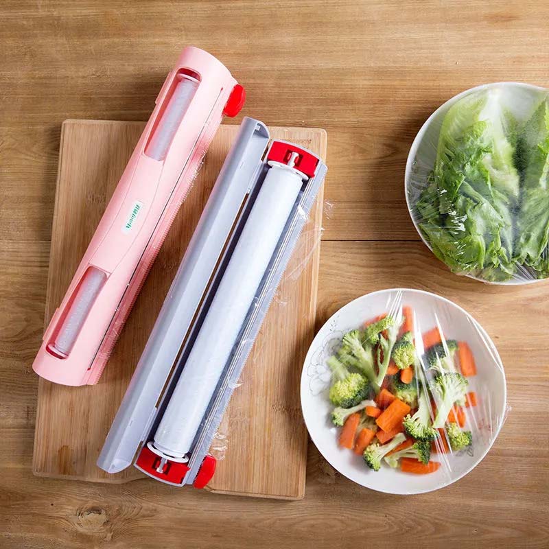 Kitchen Cling Film Cutter Household Width Adjustable Magnetic Suction Refrigerator Food Plastic Wrap Dispenser Food Grade PE Film Foil Cutter