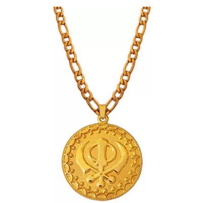@ Indian Traditional Alloy Sikh Pendant Golden Color For Unisex UKR799_60%OFF