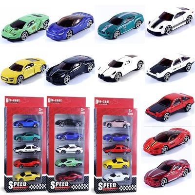 5Pcs Packed 1/64 Simulation Alloy Retro Sports Car Model Set, Children's Toy Car Sliding Car Model, Children's Birthday Gift
